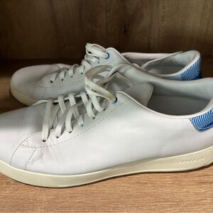 Cole Haan White Sneakers with Blue Detail
